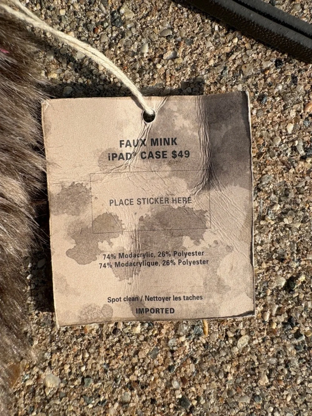 Restoration Hardware RH Faux Fur iPad Tablet Carrying Case Clutch Bag 9